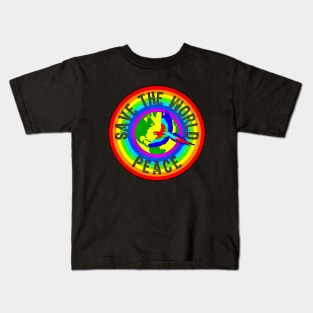 Save the world peacey Kids T-Shirt